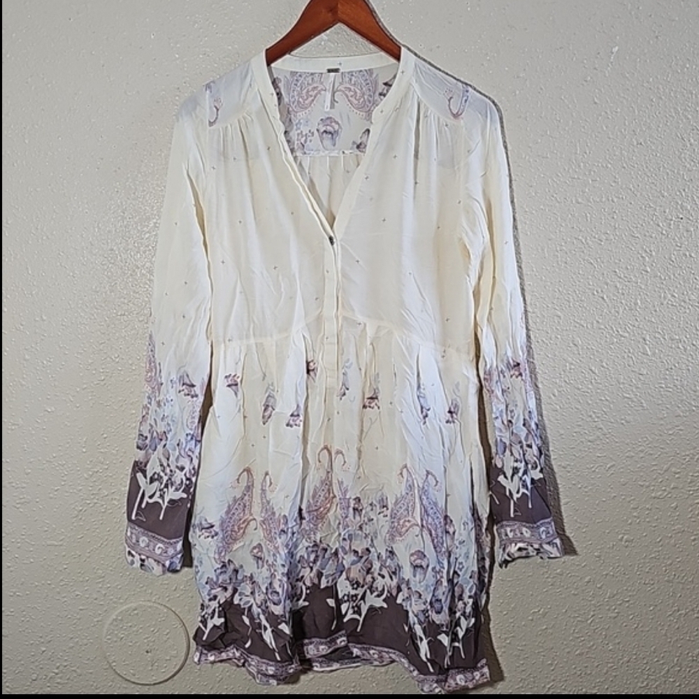 Free People Long Sleeve Mini Dress. - Picture 2 of 7